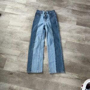 KanCan Women's Two-Tone Blue High Rise Jeans boutique release